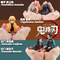 HOT!!!✔✢ cri237 Anime Demon Slayer Action Figure Kamado Tanjirou Agatsuma Zenitsu Kamado Nezuko Hashibira Inosuke PVC Model Toys