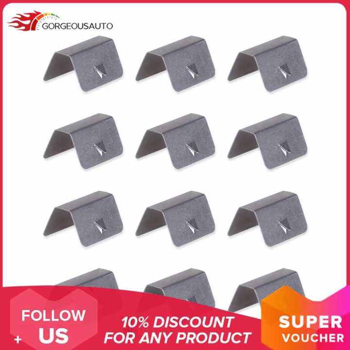 12pcs In Channel Wind Rain Deflectors Clips Stainless Steel Wind Rain