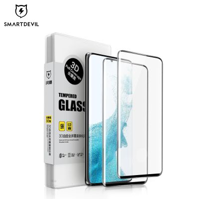 SmartDevil S22 Samsung Galaxy กระจกนิรภัยสำหรับบวก S22 A52 5G คลุมทั้งหมดหน้าจอ HD ป้องกันป้องกันรอยขีดข่วน