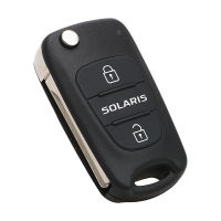 1X3ปุ่มอะไหล่กุญแจรถพับได้ปลอกกุญแจรถปลอกกุญแจรีโมทอุปกรณ์เสริมรถยนต์สำหรับตกแต่งรถยนต์ฮุนไดโซลาริส