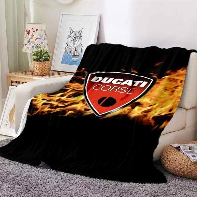 （in stock）Motorcycle logo fashion blanket Ducati baby blanket sofa bed warm blanket soft Flannel blanket bedroom blanket bedspread（Can send pictures for customization）