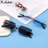 ✥ XJiea Rectangular Rimless SunglassesFashion Men Outdoor Sun GlassesSummer Women Decorative EyewearShopping Drive to Wear