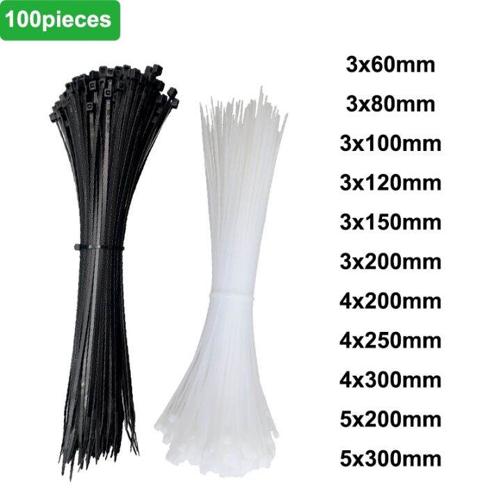 100pcs-bag-cable-tie-self-locking-3x80mm-4x200mm-5x300mm-plastic-nylon-tie-fastening-ring-zip-wraps-strap-tie-black-white