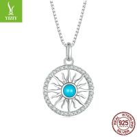 [COD] Ziyun New s925 Necklace European and Wind Turquoise Clavicle Chain Jewelry Wholesale BSN277