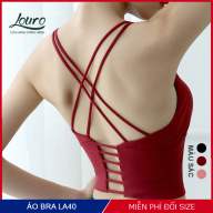 Áo bra tập gym nữ đan dây chéo Louro, dạng áo bra kiểu croptop mút liền, chất liệu co giãn phù hợp tập gym, yoga - LA28 thumbnail