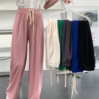กางเกงผ้าร่อง ขายาวผู้หญิง สไตล์เกาหลี ผ้านิ่มใส่สบาย พร้อมส่ง #403