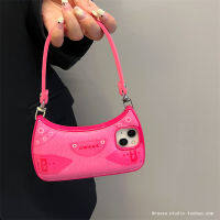 Rose Red Girls Handbags กรณีโทรศัพท์มือถือสำหรับ iPhone14promax เคสโทรศัพท์สายรัดข้อมือหนังสำหรับ iPhone13 เคสโทรศัพท์สไตล์เกาหลีสำหรับ iPhone11 กระเป๋าใส่โทรศัพท์สีชมพูหวานสำหรับ iPhone12 pro max