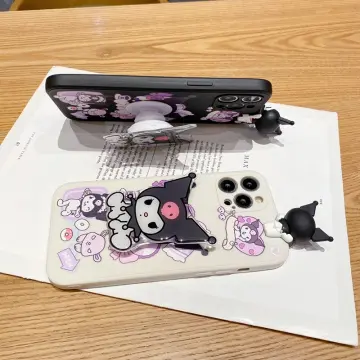 Phone Case For iPhone 11 13 12 14 15 Pro Max Plus Xs X Xr 6 6s 7 8 Se 2022  2020 Cover Cartoon Flower With Invisible Stand Holder