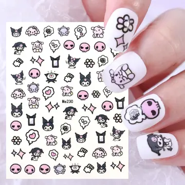 Anime Sanrio Hello Kitty Nail Charms Kawaii Cartoon Kuromi Nail Jewelry  Rhinestone Gems for Manicure Decration Accessories Gift