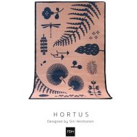 PDM เสื่ออเนกประสงค์ เสื่อตกแต่ง เสื่อแทนพรมเสื่อแต่งบ้าน ลาย Hortus (Indigo-Rosegold) Size L 180x270 cm.