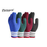 ถุงมือถัก PARAGON รุ่น มังกรแดง ข้อ 2 สี(12 คู่) | สำหรับงานเกษตรกรรม | งานประมง | มีความยืดหยุ่นสูง | นุ่ม กระชับ