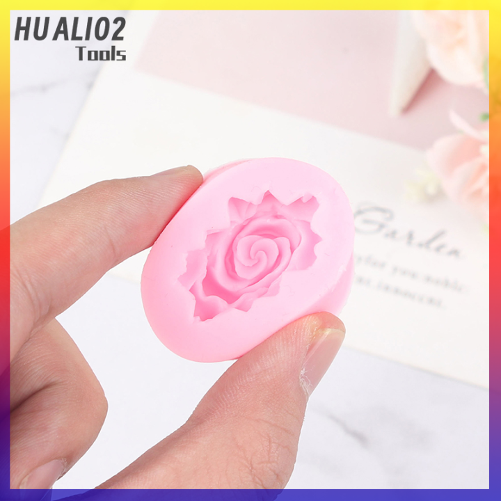 แม่พิมพ์คุกกี้ช็อกโกแลตฟองดอง์ตกแต่งเค้กแม่พิมพ์ซิลิโคนดอกกุหลาบ3มิติแบบ-huali02