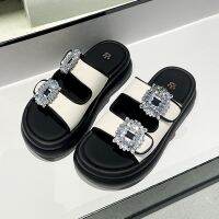 Fad Platform Shoes Women Slippers Summer Crystal Flip-flops Slingbacks Sandals 2023 New Trend Causal Beach Ladies Slides Zapatos