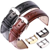 Tali jam tangan kulit asli lembut pria wanita hitam coklat gelang jam tangan kulit anak sapi aksesoris 18mm 19mm 20mm 21mm 22mm 24mm