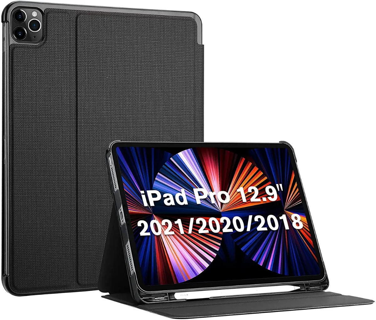 21特集 Procase Ipad Pro 12 9 ケース 21 5世代 5g スリム 三つ折り スタンド スマートカバー 対応機種 Ipad 12 9 34 第5世代 4世代 3世代 18 ネイビー Glm Co Il