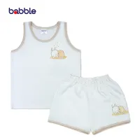 [ติดตามร้านลด 50%] BABBLE เสื้อกล้ามเด็ก ชุดเสื้อกล้าม+กางเกง อายุ 3 เดือน ถึง 2 ปี คอลเลคชั่น Rabbit (ออฟไวท์)