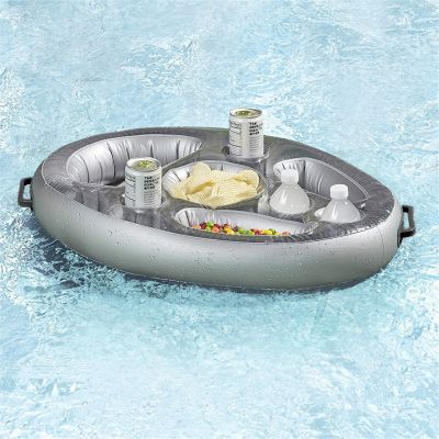 【CW】 Pool Cup Holder Inflatable Float Beer Drinking Cooler Beverage Bar Coasters