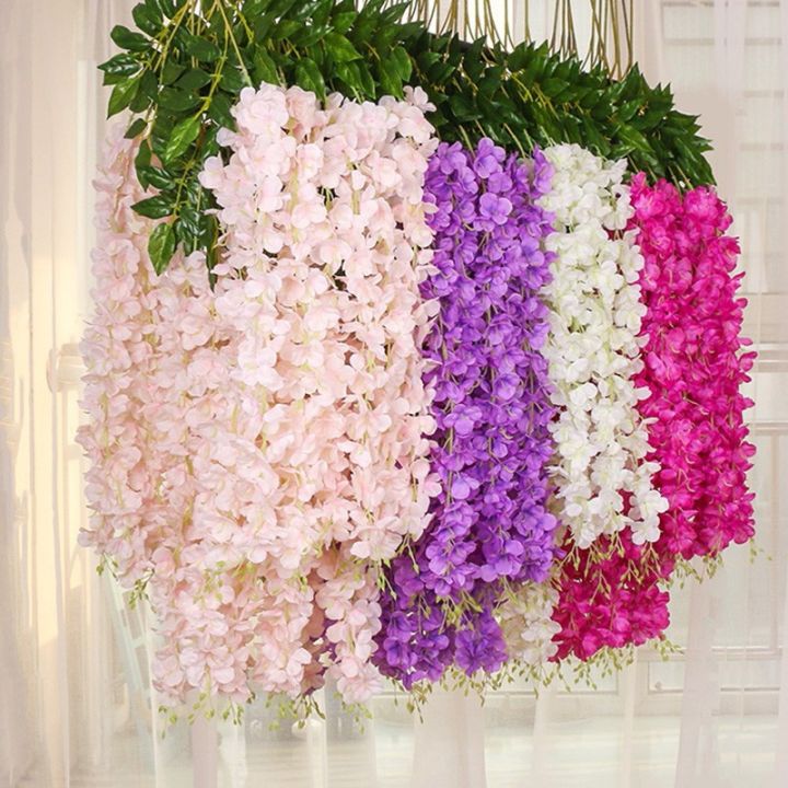 ayiq-flower-shop-12ชิ้น45นิ้ว-wisteria-ดอกไม้ประดิษฐ์ผ้าไหมเถาพวงมาลัยแขวนสำหรับงานแต่งงานสวนกลางแจ้งกรีนเนอรี่สำนักงานตกแต่งผนัง