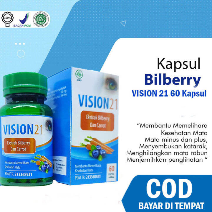 kapsul bilberry VISION 21 wortel bilberry carrot / herbal mata kapsul