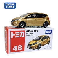 TAKARA TOMY TOMICA ขนาด163นิสสันหมายเหตุ48ล้อแม็ก D Iecast โลหะรถรุ่นยานพาหนะของขวัญของเล่นเก็บเครื่องประดับ