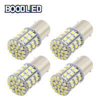 BA15S LED 1156หลอดไฟ1206 64 SMD LED หลอดไฟสีขาวโคมไฟ LED อัตโนมัติสำหรับรถเปิดไฟมุมสำรองโคมไฟที่จอดรถ12โวลต์4ชิ้น