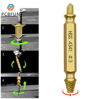 pcbfun 4/5/6ชิ้นอุปกรณ์ถอนสกรูที่เสียหาย Set Mata Bor ถอดสกรูที่ชำรุดอุปกรณ์ถอดหัวน็อตถอดเครื่องมือรื้อถอนออกได้ง่าย