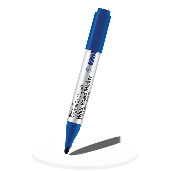 monami-sigmaflo-liquid-white-board-marker-220-bullet-2-mm-blue-ปากกาไวท์บอร์ด-สีน้ำเงิน-ขนาดหัวปากกา-2-มม