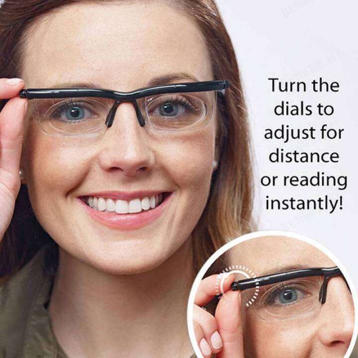 bungee TR90 Adjustable Focus Reading Glasses for Near and Far Vision