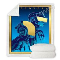 Daft Punk Rock  3D Printed Sherpa Blanket Rectangle Blanket Home Textiles Fleece Wearable Blanket Throw Blankets Home Decor