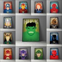 Avengers Wall Art โปสเตอร์นามธรรม Champions Superhero ตกแต่งห้องเรียนที่สมบูรณ์แบบสำหรับแฟนๆและคนรักภาพยนตร์