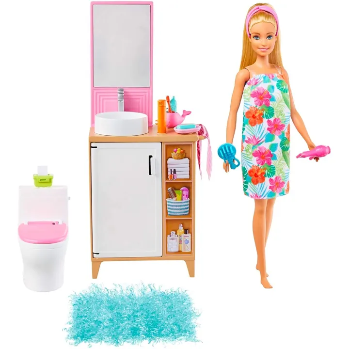 barbie-doll-and-bedroom-furniture-playset-ตุ๊กตาบาร์บี้-เฟอร์นิเจอร์ห้องนอน-gtd87