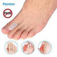 ◊☼☬ Pexmen 2/4/10Pcs Gel Toe Separator Hallux Valgus Bunion Corrector Straightener Soft Toe Protector Spacer for Men and Women