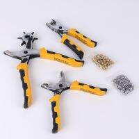 3 Pieces 3 in 1 Multi-function Card Leather Belt Hole Punch +Eyelet Plier +Snap Button Setter Tool Kit Free Shipping  Pliers