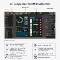 10.1นิ้ว HMI โมดูลหน้าจอ TFT อัจฉริยะหน้าจอควบคุมแบบสัมผัสประเภทขั้นสูงด้วย Sortware + อินเตอร์เฟซ UART Serial + แผงควบคุม