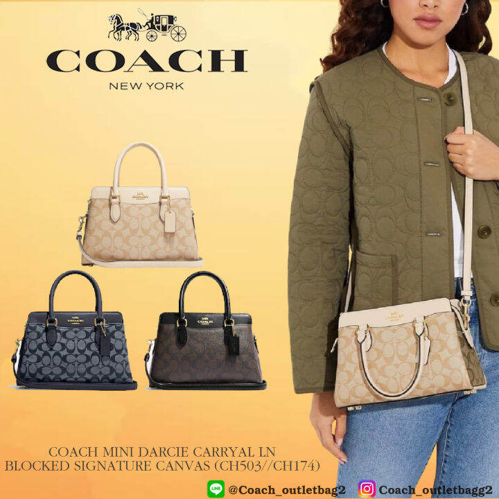 Coach Darcie Carryall in Blocked Signature Canvas