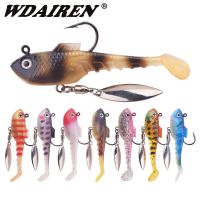 hot！【DT】 1 Pcs Spin Sequins​ Silicone Soft Baits 7cm 11.5g Fishing Lures Rotation​ Jigs Wobbler Artificial Bait for Trout Bass Shad