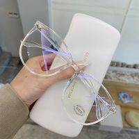 （AA NEW） AntiLight แว่นตาปิดกั้นกรอง RoundGlasses ผู้ชาย WomenLight กรอบแว่นตาสีชมพูแว่นตาที่ชัดเจน