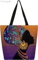 African American Girl Woman Tote Bag Large Should Bag Handbag No Zipper Canvas Bag for Gym Grocery Picnic Travel