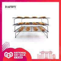 DAFIFY ชั้นวางเบเกอรี่สแตนเลสเกรด304 3ชั้นวางซ้อนกันได้ Cooling Rack Set สำหรับเบเกอรี่ทำอาหารย่าง