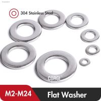 ♧ 304 Stainless Steel Flat Washers Plain Gasket Pad Furniture Gaskets M1.6 M2 M3 M4 M5 M6 M8 M10 M12 M14 M16 M18 M20 M22 M24