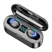 Tanjiaxun F9-5Bluetooth-compatible 5.0หูฟังไร้สายสมาร์ททัช8D เบสหนักหูฟังสเตอริโอ HiFi