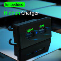 Universal Hidden การติดตั้งโต๊ะ Quick Charger 3.0 Dual USB Port Socket HUB เฟอร์นิเจอร์โต๊ะโซฟาแล็ปท็อป PC คอมพิวเตอร์การส่งข้อมูลโทรศัพท์มือถือ Fast Charging Multi USB Charger Dock