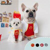 SUPREPET Designer Dog Costumes for Small Dog Cosplay Vset Cute Puppy Bibs Shop Assistant for French Bulldog Clothes Dropshipping