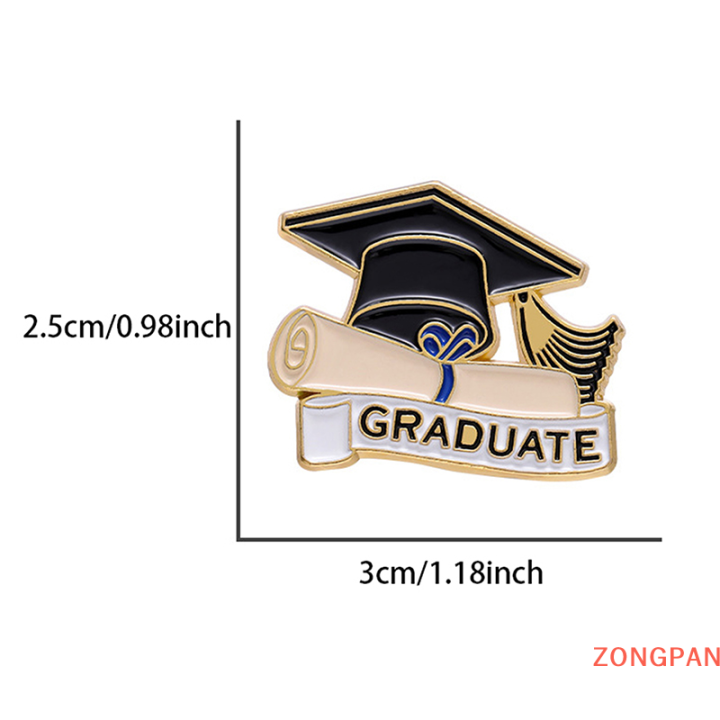 zongpan-เข็มกลัดเคลือบเคลือบสำหรับนักเรียนนักศึกษาระดับปริญญาตรีเข็มกลัดติดปกเสื้อกระเป๋าเป้สะพายหลังของขวัญเครื่องประดับที่ดีที่สุดสำหรับเพื่อน