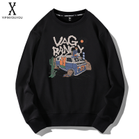 YIPINYOUYOU丨Crewneck เสื้อแขนยาว2022ใหม่หลวมสบายๆเยาวชนแฟชั่นพิมพ์เสื้อยืด