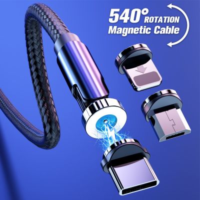 ANMONE Rotate Magnetic Cable 540 Rotate Micro Magnetic Cable 360 Degree USB Type C Charging Cable Fast Charging Magnet Charger Cables  Converters