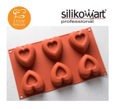 Silikomart SF124 Savarin Heart 69.5 x72 H 39.5 mm./พิมพ์ซิลิโคนหัวใจ