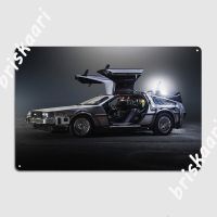 Dmc Delorean แผ่นโลหะโปสเตอร์ Vintage Cinema ห้องนั่งเล่นแผ่นคลับบาร์ดีบุกป้ายโปสเตอร์  （Stock size: 20cm * 30cm）