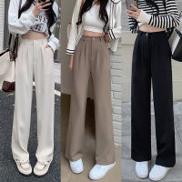 KUMIKUMI กางเกงขากระบอก Basic pants กางเกงใส่ทำงาน กางเกงใส่ไปเที่ยว กางเกงตะขอ HW0035