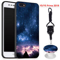 มาใหม่ล่าสุดสำหรับ Huawei Y5 2018/Y5ไลท์2018/Y5ไพรม์2018เคสโทรศัพท์สำหรับ Huawei เคสนิ่มทำจากซิลิโคนมีขาตั้งโทรศัพท์ลวดลายและเชือกเหมือนกัน